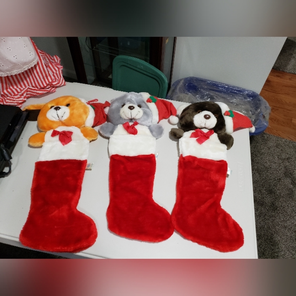 Three Christmas stockings